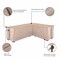 Modern Leisure Monterey Patio Sectional Lounge Set Cover, Right-Facing, 14 in. Lx83 in. Lx32 in. Wx31 in. H, Beige 2971 - alternate 9